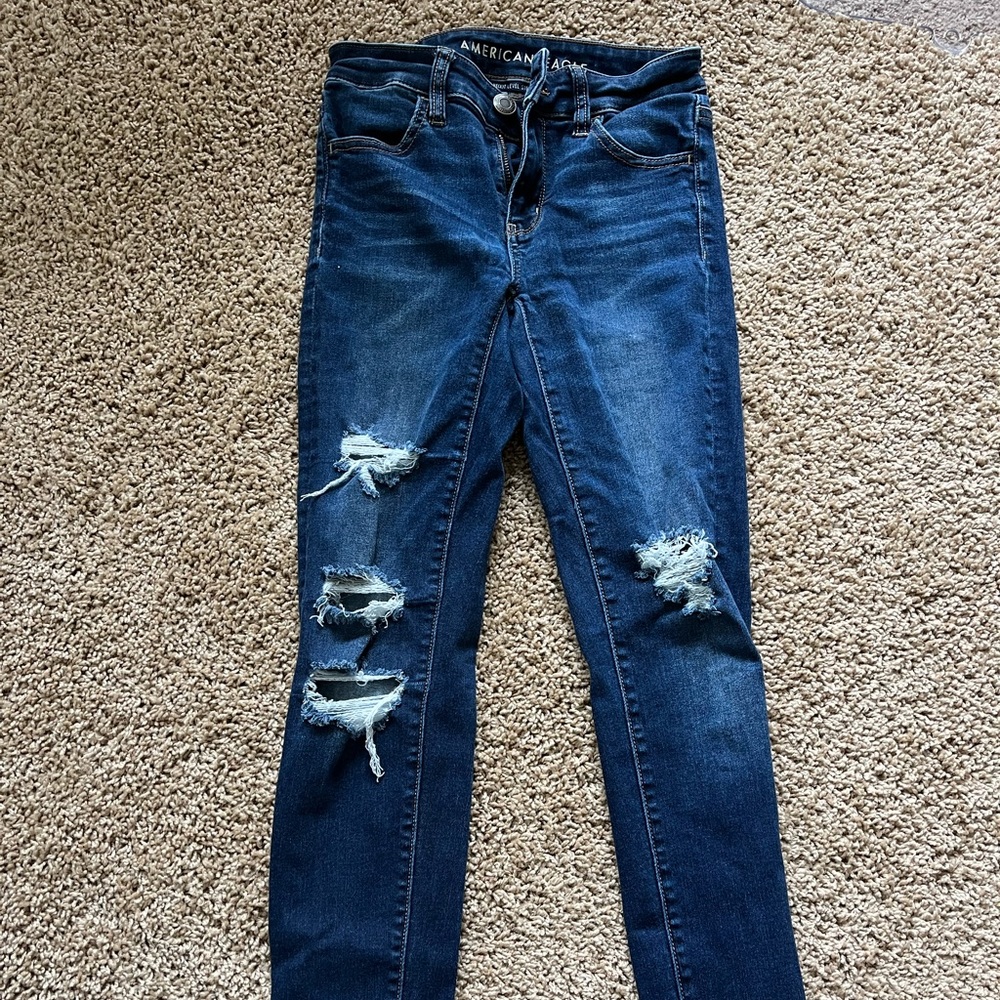 Distressed American Eagle Jeans